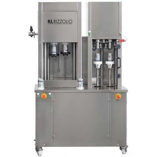Semi-automatic filler - COMPACTBLOCK 2-2-2 - Rizzolio s.r.l - can / for liquids / for the food industry