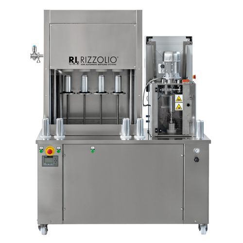 Semi-automatic filler - COMPACTBLOCK 6-6-2 - Rizzolio s.r.l - can / for liquids / for the food industry