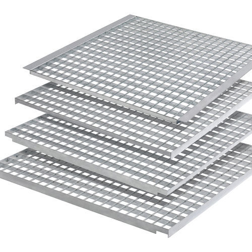 Galvanised steel grating - PRESS-LOCKED - JK TECHNIC - pressed / forge welded / non-slip