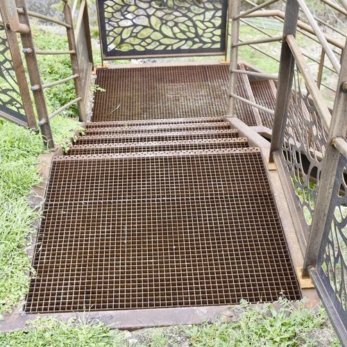 Metal grating - Corten - JK TECHNIC - pressed / building / enclosure