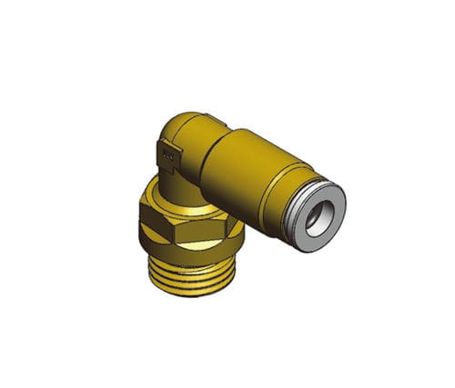 Hydraulic fitting - FD-OL - Ningbo Parmicro Fluid Technology CO.,LTD - threaded / push-in / 90° angle
