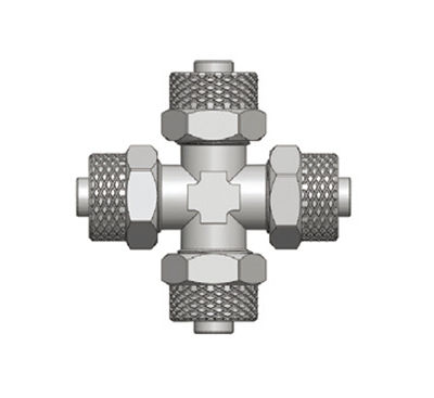 Compressed air fitting - RPZA - Ningbo Parmicro Fluid Technology CO.,LTD - quick / cross / nickel-plated brass