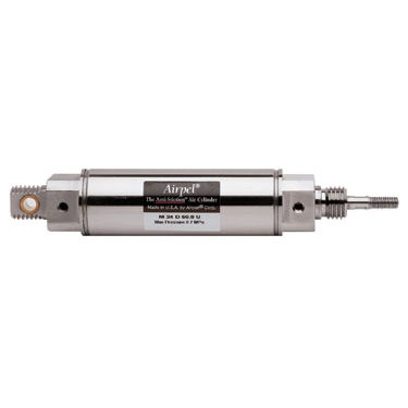 Pneumatic cylinder - M24XDU - Airpot - with threaded rods / spring-return