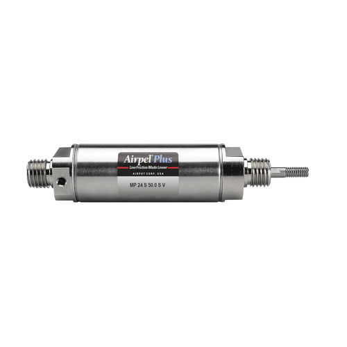 Pneumatic cylinder - MP24S-SV  - Airpot - with threaded rods / single-acting / low-friction