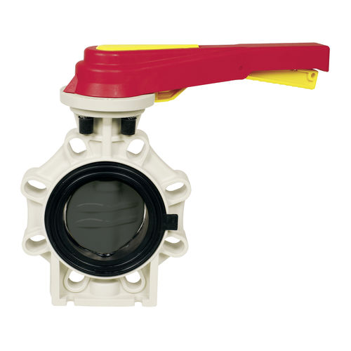 Butterfly valve - K4 - Praher Plastics Austria GmbH - lever / flange / PVC-U