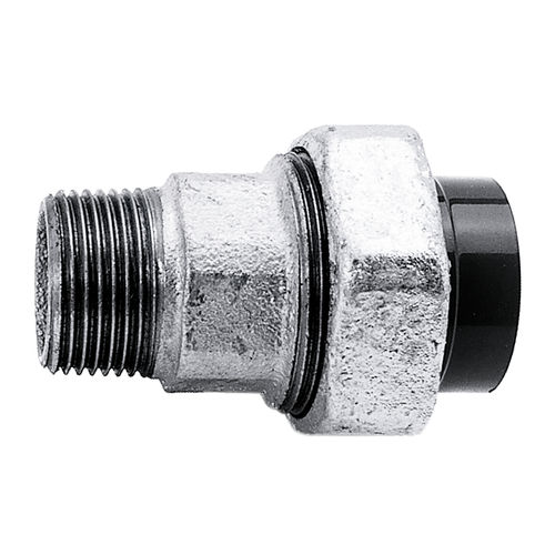 Male hydraulic adapter - IBG® - Praher Plastics Austria GmbH - PVC-U / zinc-plated steel / straight