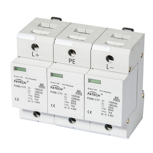 Type 1 surge arrester - FV30B+C/3-1500 PV S - FATECH ELECTRONIC (FOSHAN) CO., LTD - type 2 / remote signaling / for photovoltaïc installations