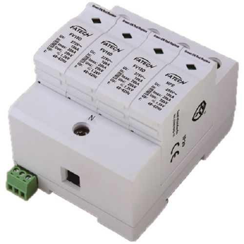 Type 2 surge arrester -  FV10D/3+NPE-xxx S series - FATECH ELECTRONIC (FOSHAN) CO., LTD - class II / remote signaling / for power supplies