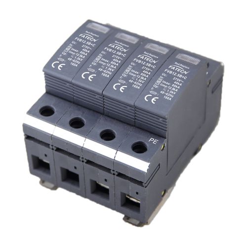 Type 1 surge arrester - FVB12.5B+C/4-XXX S series - FATECH ELECTRONIC (FOSHAN) CO., LTD - type 2 / remote signaling / for power supplies