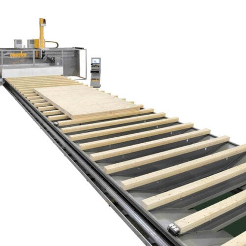 5-axis CNC machining center - Techno Multiwall - Essetre - vertical / for wood / bridge