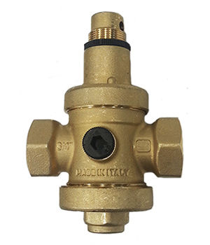 Water pressure regulator and reducer - EUROBRASS 134 - RubinetteriaMalgorani - needle / brass / stainless steel