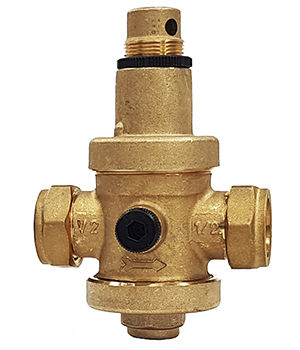Water pressure regulator and reducer - EUROBRASS 143  - RubinetteriaMalgorani - needle / stainless steel
