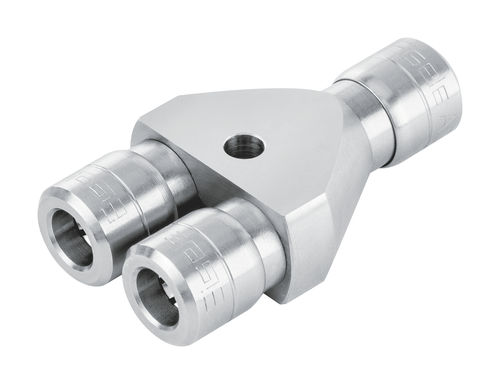 Y fitting - 975  - EISELE GmbH - pneumatic / push-in / stainless steel