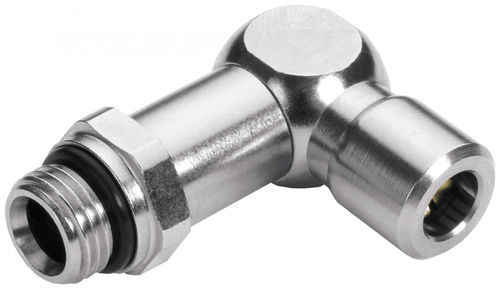 Pneumatic fitting - 682  - EISELE GmbH - screw-in / elbow / nickel-plated brass