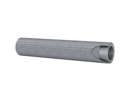 Compressed air hose - M93212 series - Dicsa - stainless steel / high-temperature / stainless steel-braided