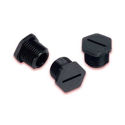Hexagonal plug - LTTP NPT series - Heyco - threaded / nylon / brass