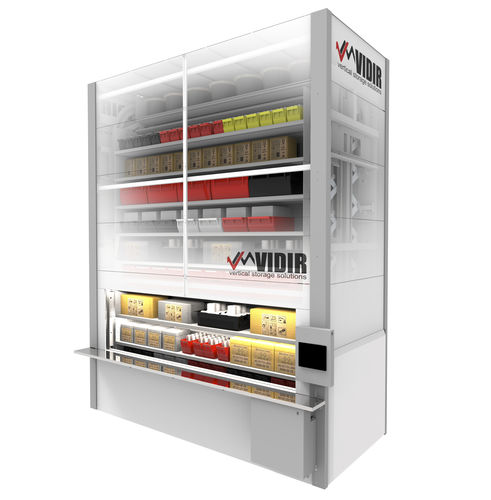 Vertical storage paternoster - Vidir - bin / for cardboard boxes / for cosmetic products
