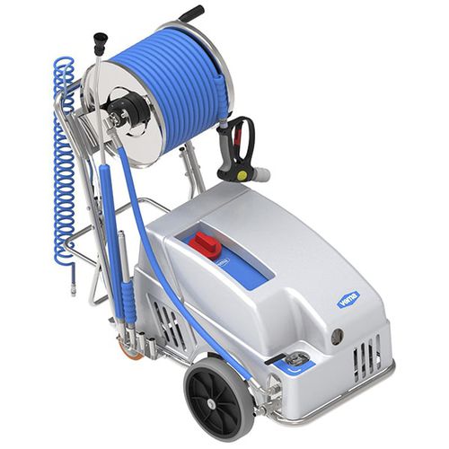 Hot water high-pressure cleaner - FDR Super-Air - Vema - three-phase / mobile / stainless steel