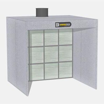 Open paint booth - Diversitech - for parts / filter