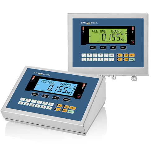 LCD display weight indicator -  BX25 EX2/22 - BAYKON Industrial Weighing Systems - benchtop / wall-mount / explosion-proof