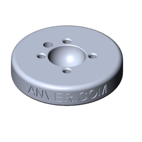 Round vacuum pad FP28 ANVER Vacuum System Specialists metal / foam