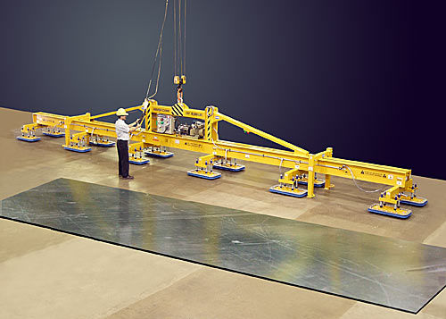 Metal sheet vacuum lifting device - E3000M12-500AD-6/53FX  - ANVER Vacuum System Specialists - for heavy loads / horizontal / electric