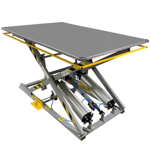 Scissor lift table - ST-7 KRB B - REXEL - pneumatic / foot-operated / stationary