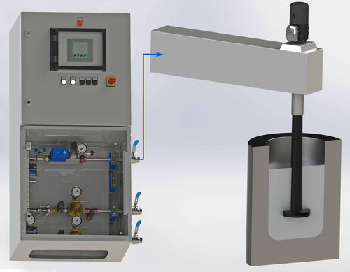 Impeller system gas control unit - FCTechnik - Gas Control Systems - flox[on] MFC - for aluminum production