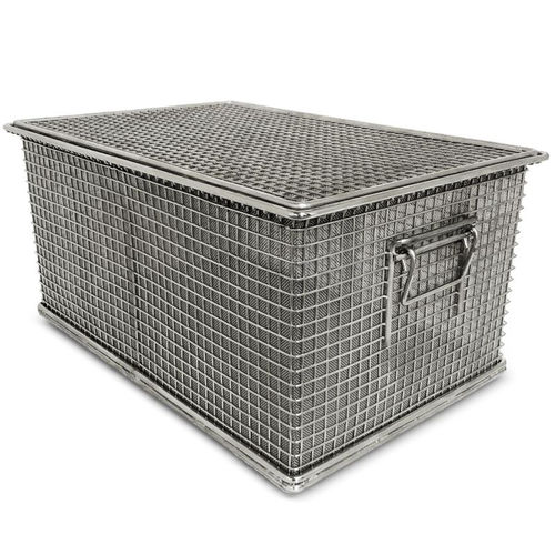 Handling basket - NR-PT series - Neri Makina Müh. San. ve Tic. Ltd. Şti. - transport for parts cleaning / custom-made / stainless steel mesh