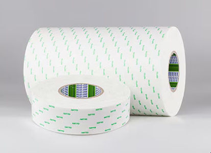 Double-sided adhesive tape - 5015ELE - Nitto - non-woven / paper liner / acrylic