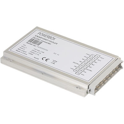 Dual-output DC/DC converter - ENAR150D series - Powerbox - rack-mount / for railway applications / wide input range