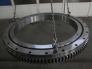 External-toothed slewing ring - Universal Industrial Products, Inc. - ball bearing / single-row / for public works, excavators and cranes