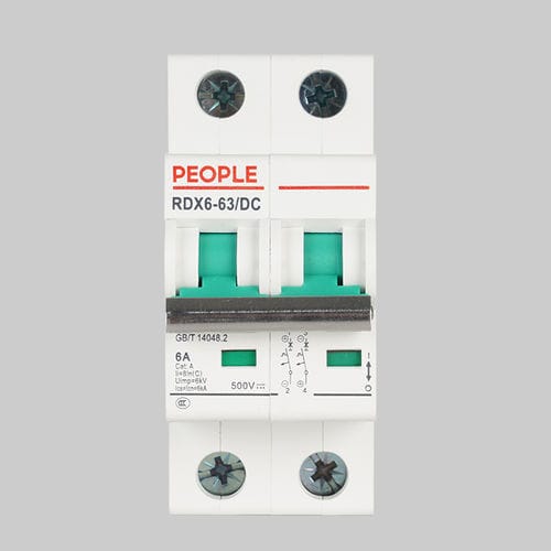 Thermal-magnetic circuit breaker - RDX6-63DC  - PEOPLE ELE. APPLIANCE GROUP CO., LTD. - DC / overload / short-circuit