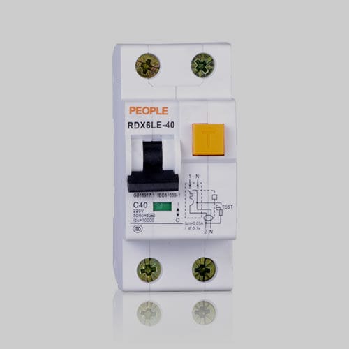 Earth-leakage residual current circuit breaker - RDX6LE series - PEOPLE ELE. APPLIANCE GROUP CO., LTD. - modular