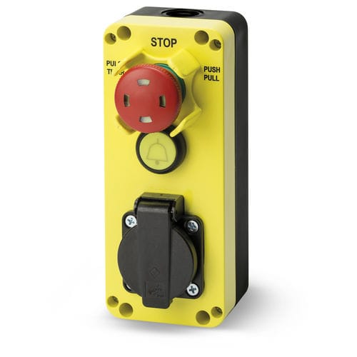 Mushroom push-button switch - GM421 - Giovenzana International B.V. - emergency stop / illuminated / electromechanical