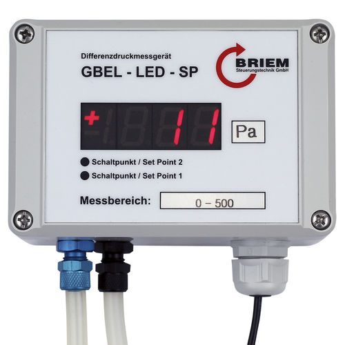 Differential pressure transmitter - GBEL-LED-SP - BRIEM Steuerungstechnik GmbH - analog / wall-mounted / with display