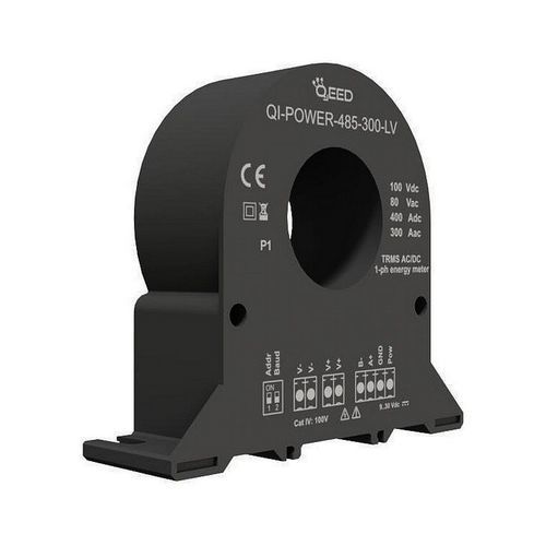Single-phase electric energy meter - QI-POWER-485-300-LV - qeed - DIN rail / RS-485