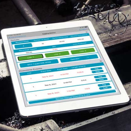 ERP software - Downtime Tagging - Hexagon PPM - OEE / machine / printing