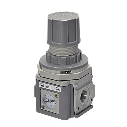 Compressed air pressure regulator - HZE-R series - UNIVER Group - membrane / single-stage / pneumatic