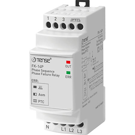 Phase sequence monitoring relay - FK-14P - Tense Electronic - DIN rail
