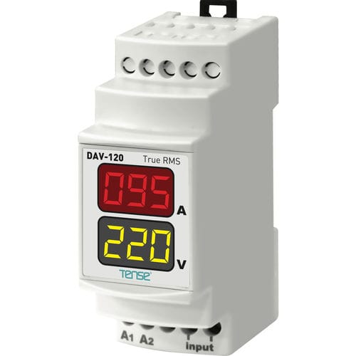 Ammeter voltmeter - DAV-120  - Tense Electronic - digital / DIN rail / AC
