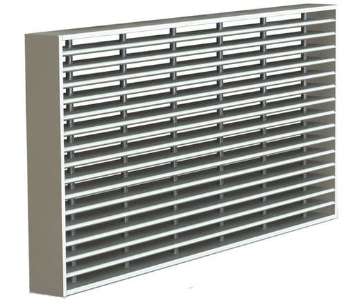 Metal ventilation grill - GE60  - Rf-t - fire-resistant / rectangular