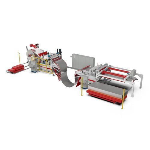 Steel cut-to-length cutting line - Elma machine - for aluminum / stacking / for industrial applications