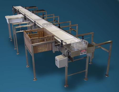 Belt conveyor - KLEENLine - roller / chain / horizontal