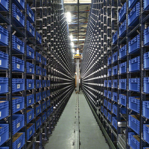 Bin stacker crane - MECALUX - automatic / for storage systems / for ...