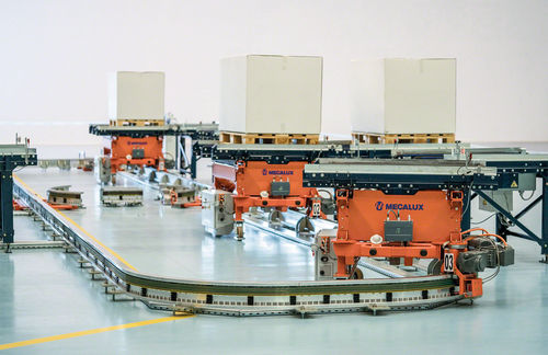 Monorail transport system - MECALUX - electric drive / pallet