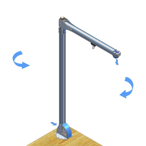 Pneumatic manipulator arm - SAB - TESEO - for tools / pillar / rotary