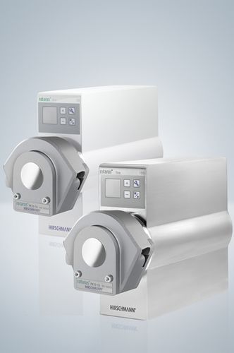 Laboratory pump - max. 500 rpm | rotarus® flow 100 series - Hirschmann Laborgeräte GmbH & Co. KG - peristaltic / for chemicals / with DC motor