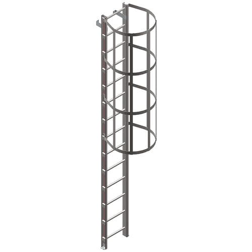 FRP ladder - M.M. srl - single / with safety cage / for well