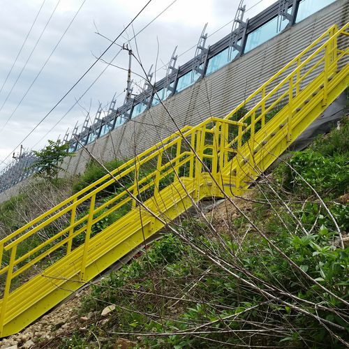 Straight staircase - M.M. srl - outdoor / FRP